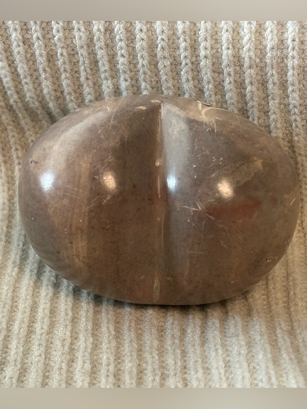 Hand-Carved Kisii Soapstone Heart Paperweight - Picture 5 of 6